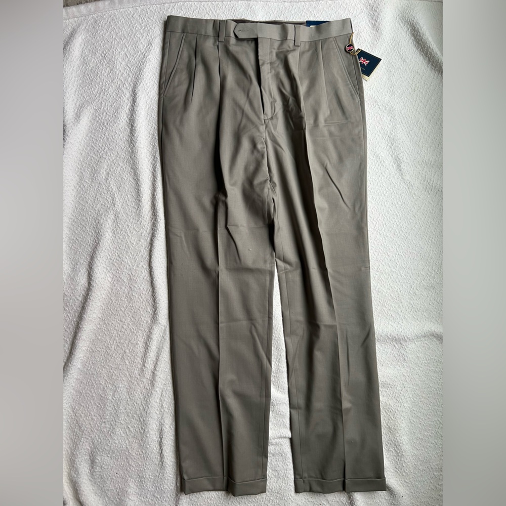 T. Harris London 95% Wool Dress Pants - Men's Size 38x34